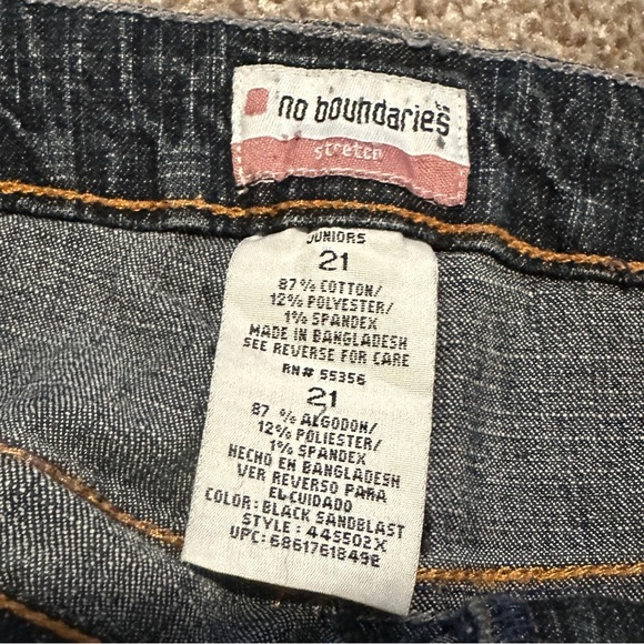 Y2K No Boundaries Stretch Denim Maxi Jean Skirt Front Slit Juniors Plus Size 21 - Picture 15 of 16